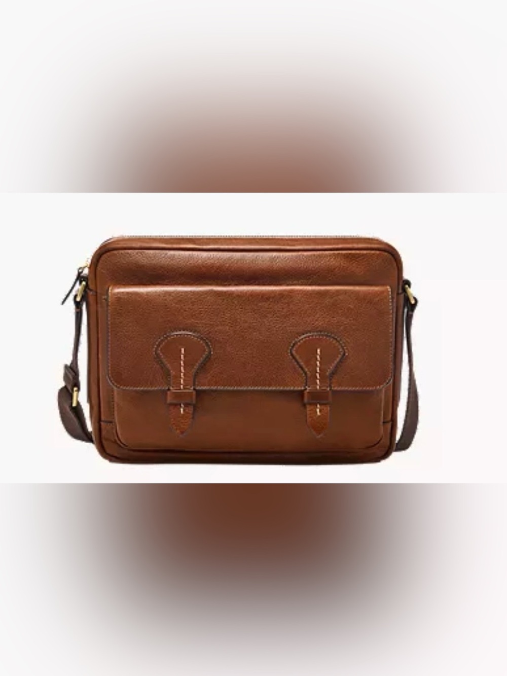 NWT Fossil Bennett Leather Courier Bag 🤎🤎🤎 - Picture 6 of 8
